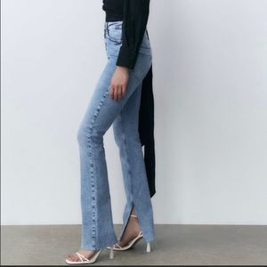Zara High Rise Slim Flared Jeans